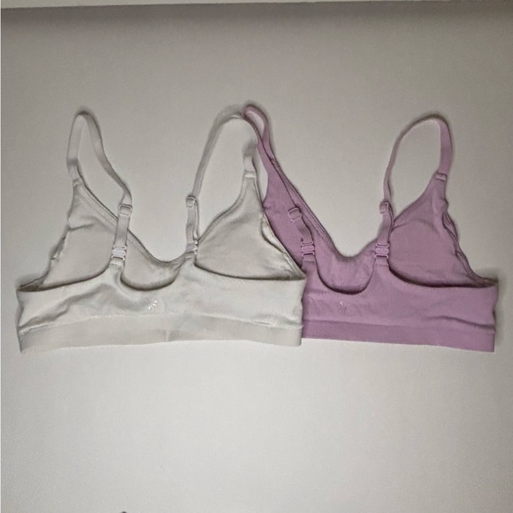 Athleta GIRL Just Right Adjustable Bra, Size Medium (8-10), Set of 2, white/pink - Picture 4 of 6